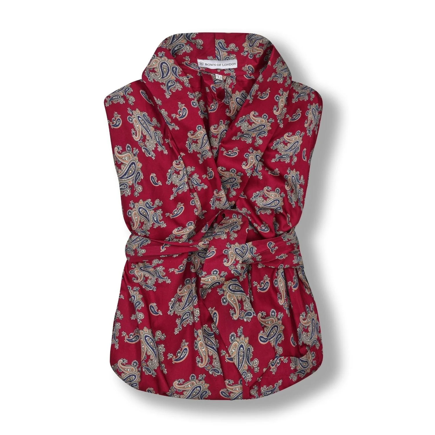 Lightweight Bathrobe - Gatsby Paisley Wine - Image 5