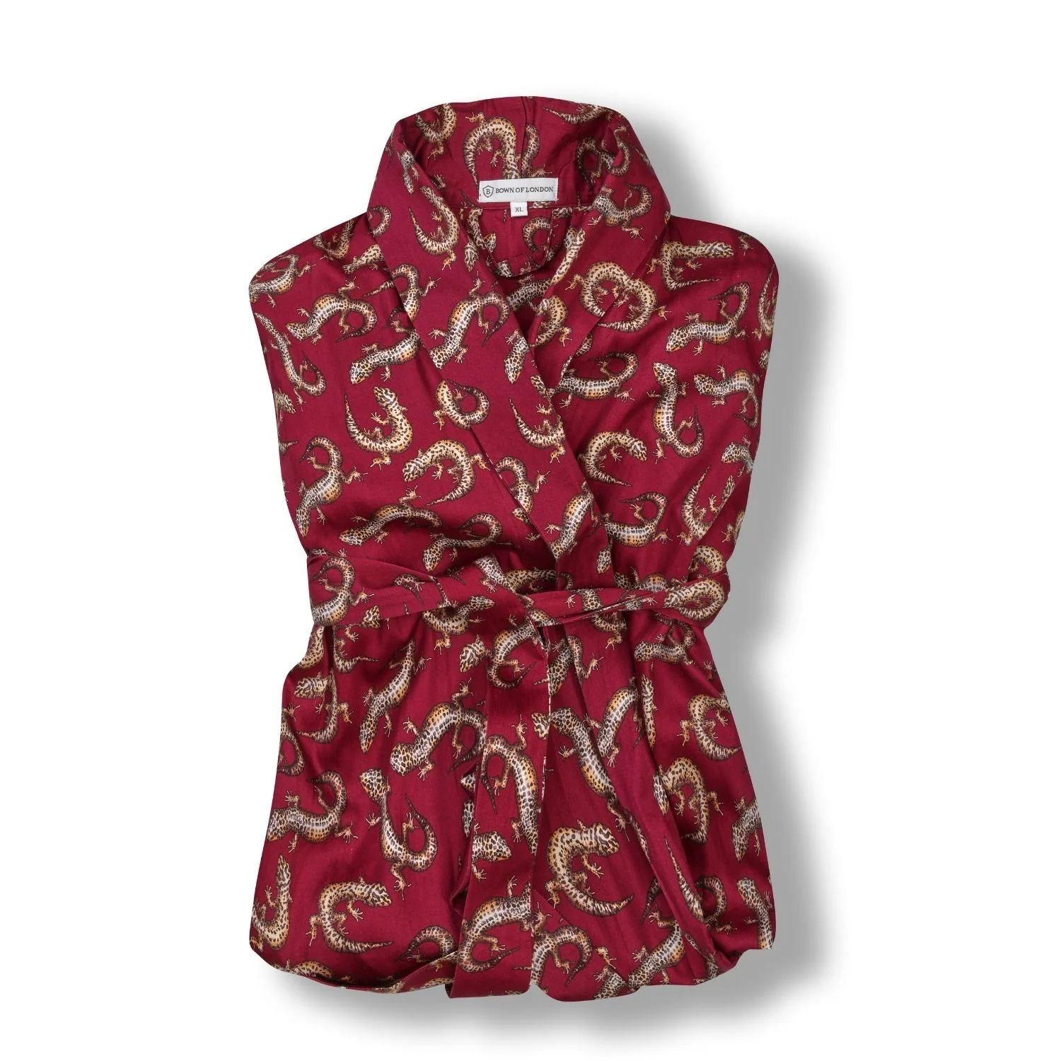 Lightweight Men's Robe - Gekko Claret - Image 6