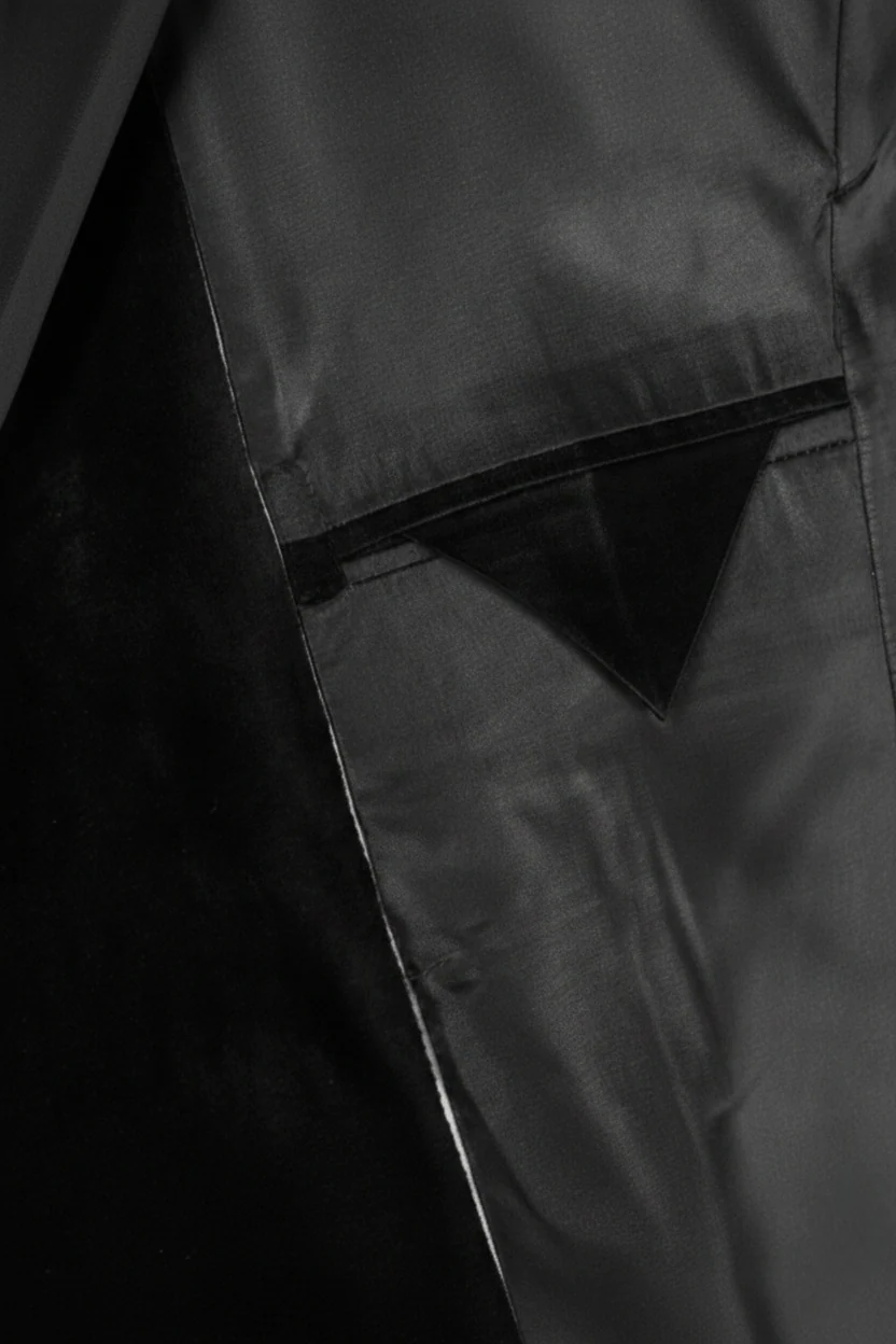 Made to Measure Black Italian Velvet Nehru Collar Jacket - Image 7