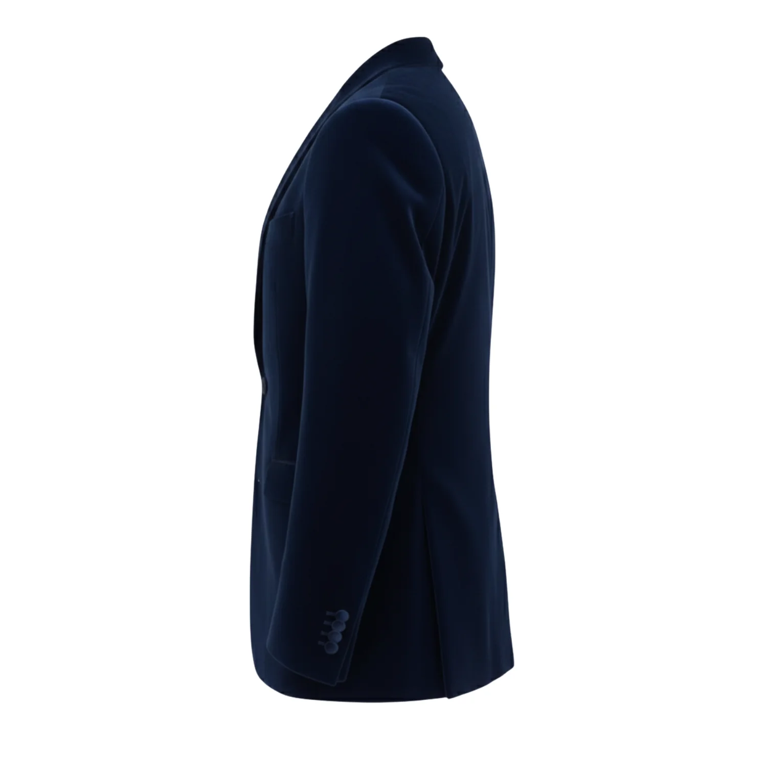 Made to measure Men's Single Breasted Light Navy Velvet Jacket - Image 5