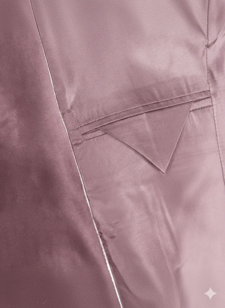 Made to measure Men's Single Breasted Pink Velvet Jacket - Image 6