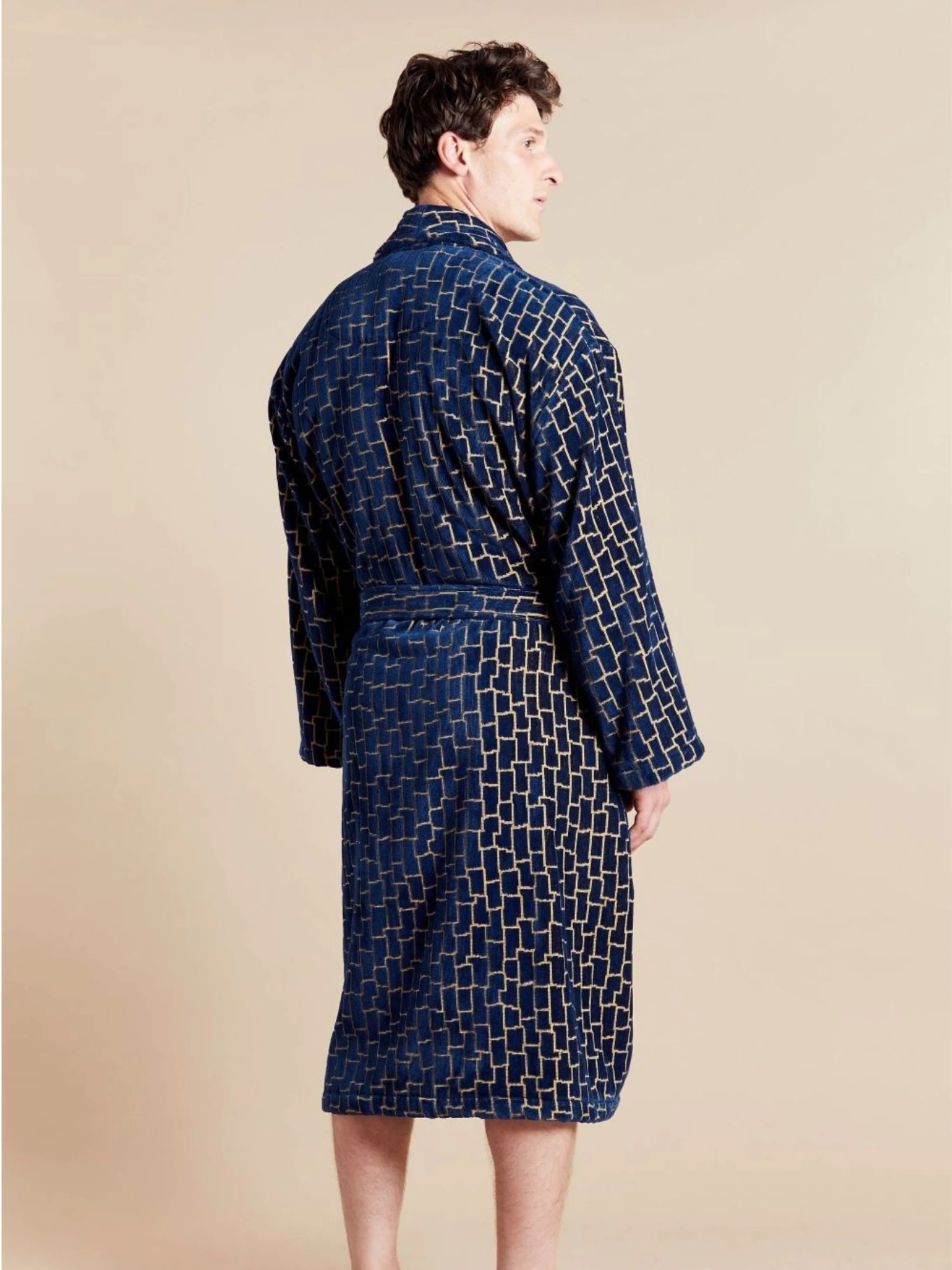 Men's Bathrobe - Agean - Image 4
