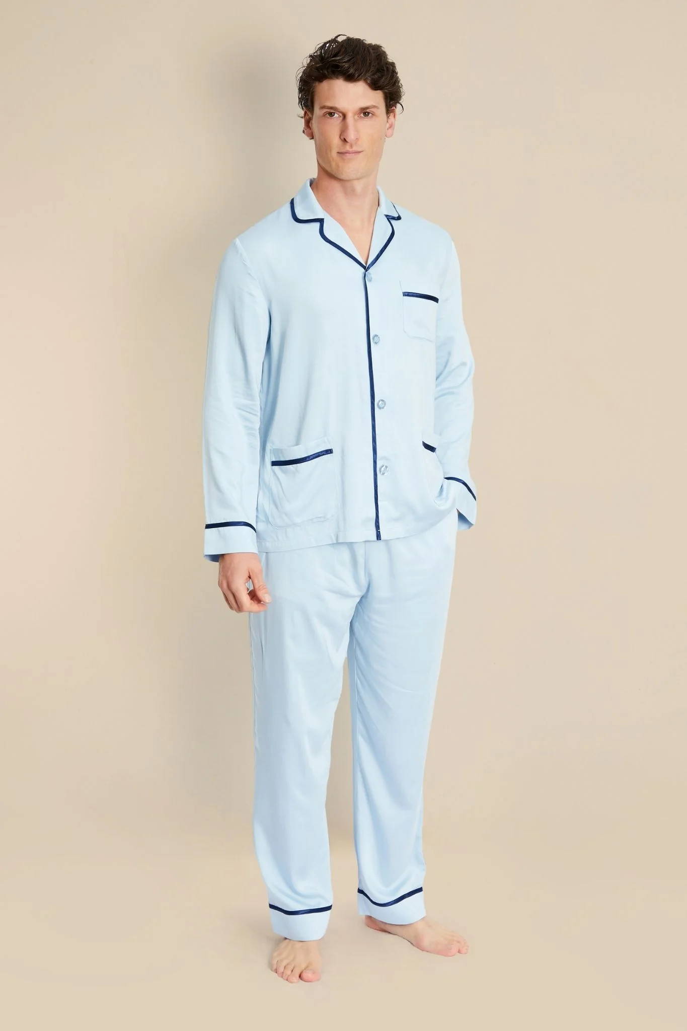 Men's Breathable Bamboo Pajamas - Hades - Image 3