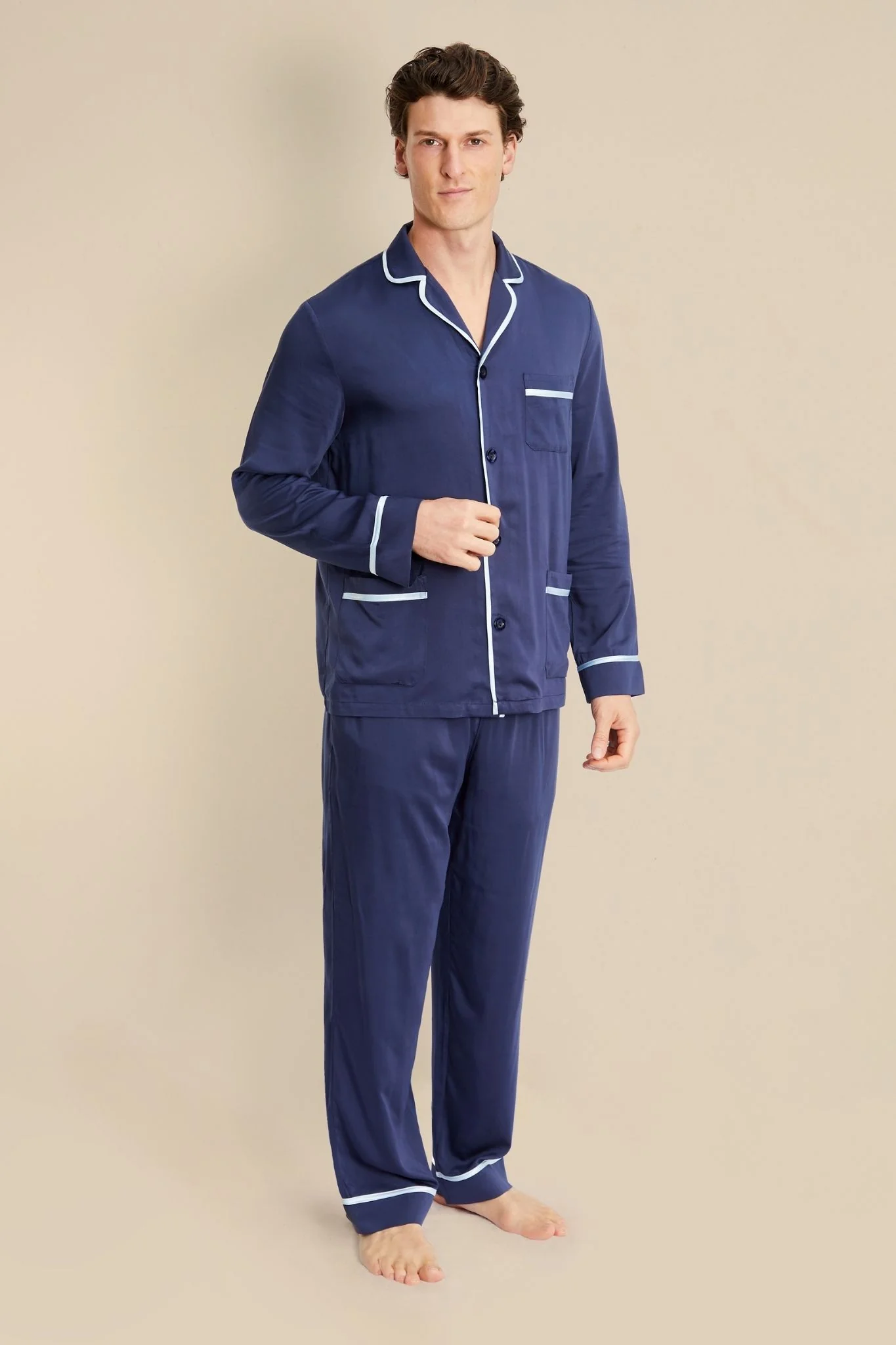 Men's Breathable Bamboo cotton Pajamas - Poseidon - Image 2