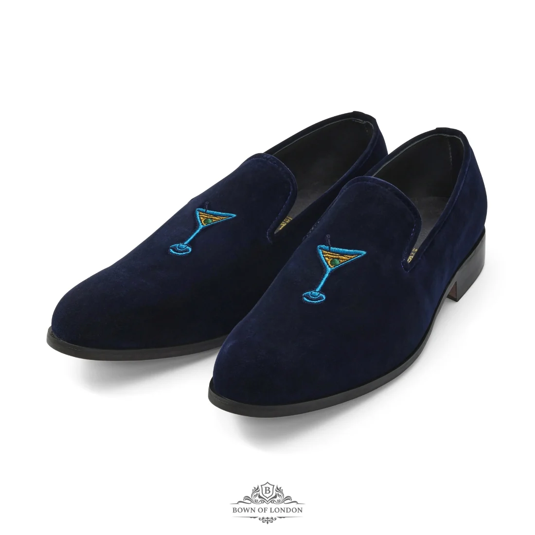 Men's Velvet Loafer/Slipper Shoe Plain Black - Image 3