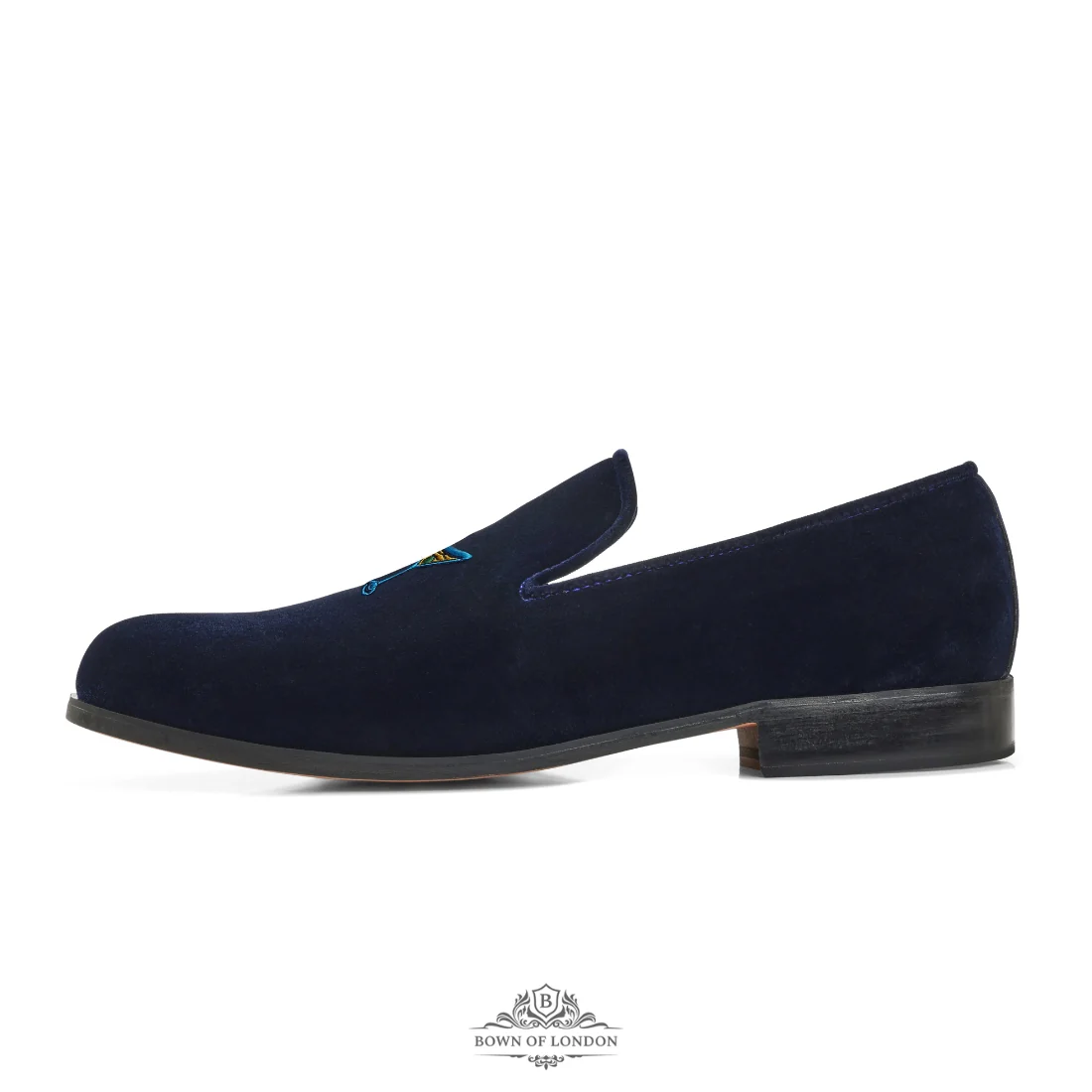 Men's Velvet Loafer/Slipper Shoe Plain Black - Image 4