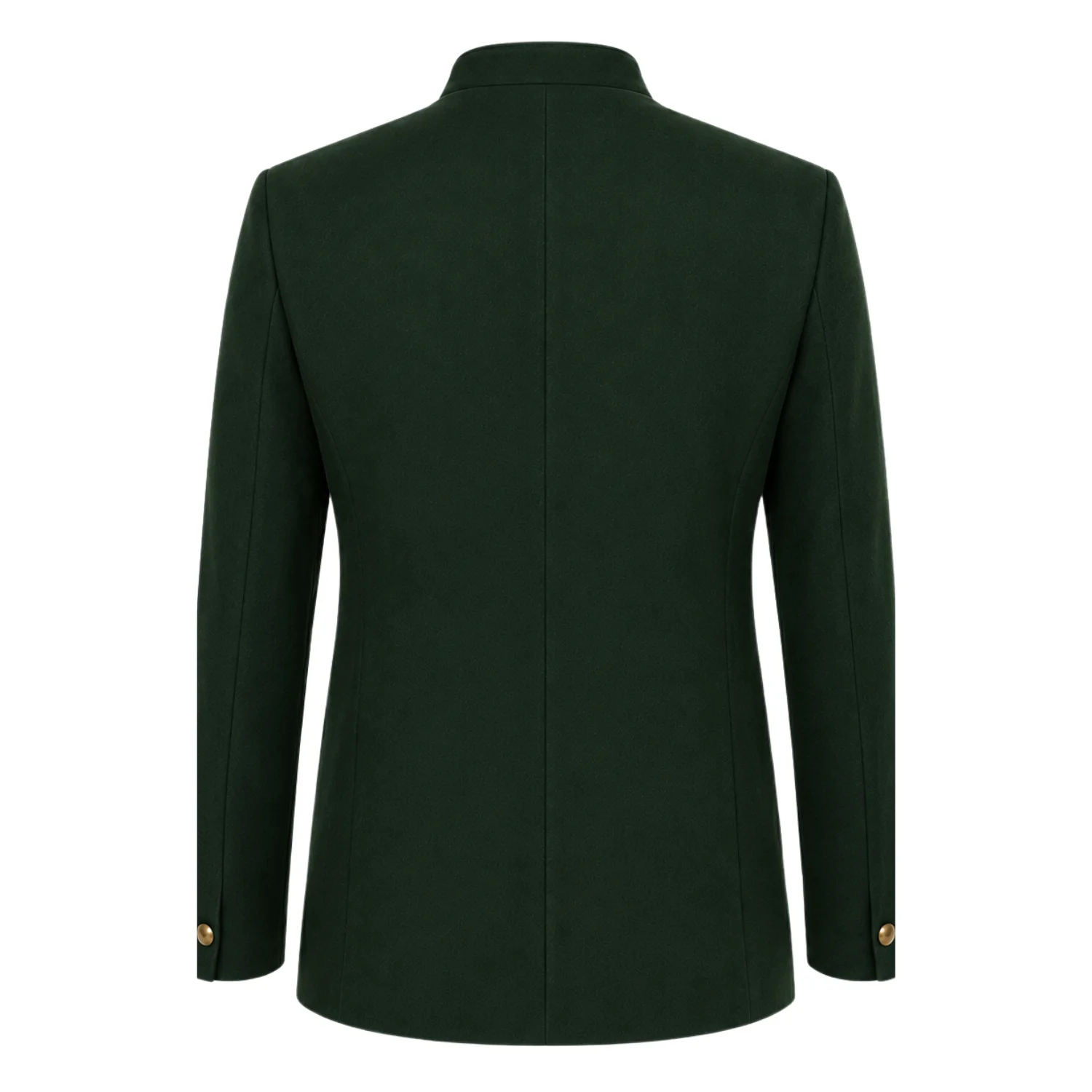 Made to Measure Green Italian Velvet Nehru Collar Jacket - Image 4