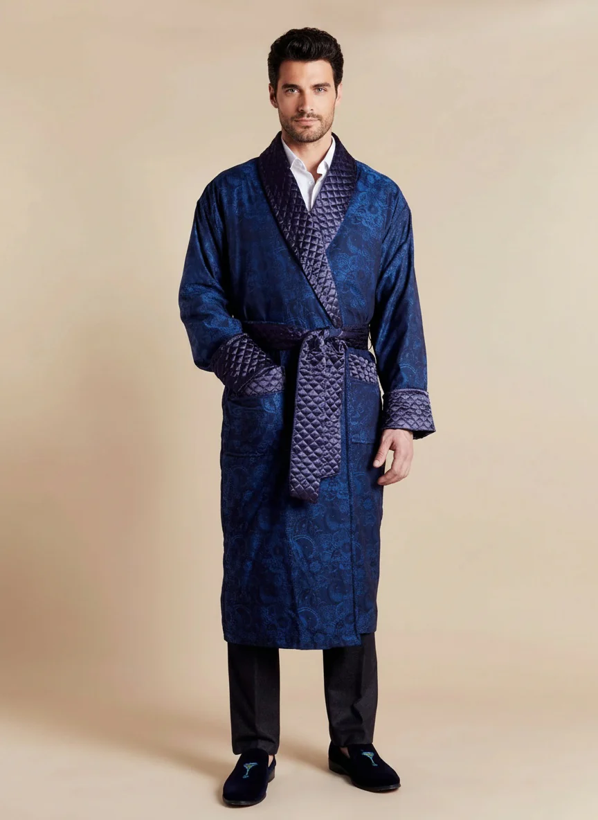 Sherlock Men's Long Smoking Jacket - Image 2