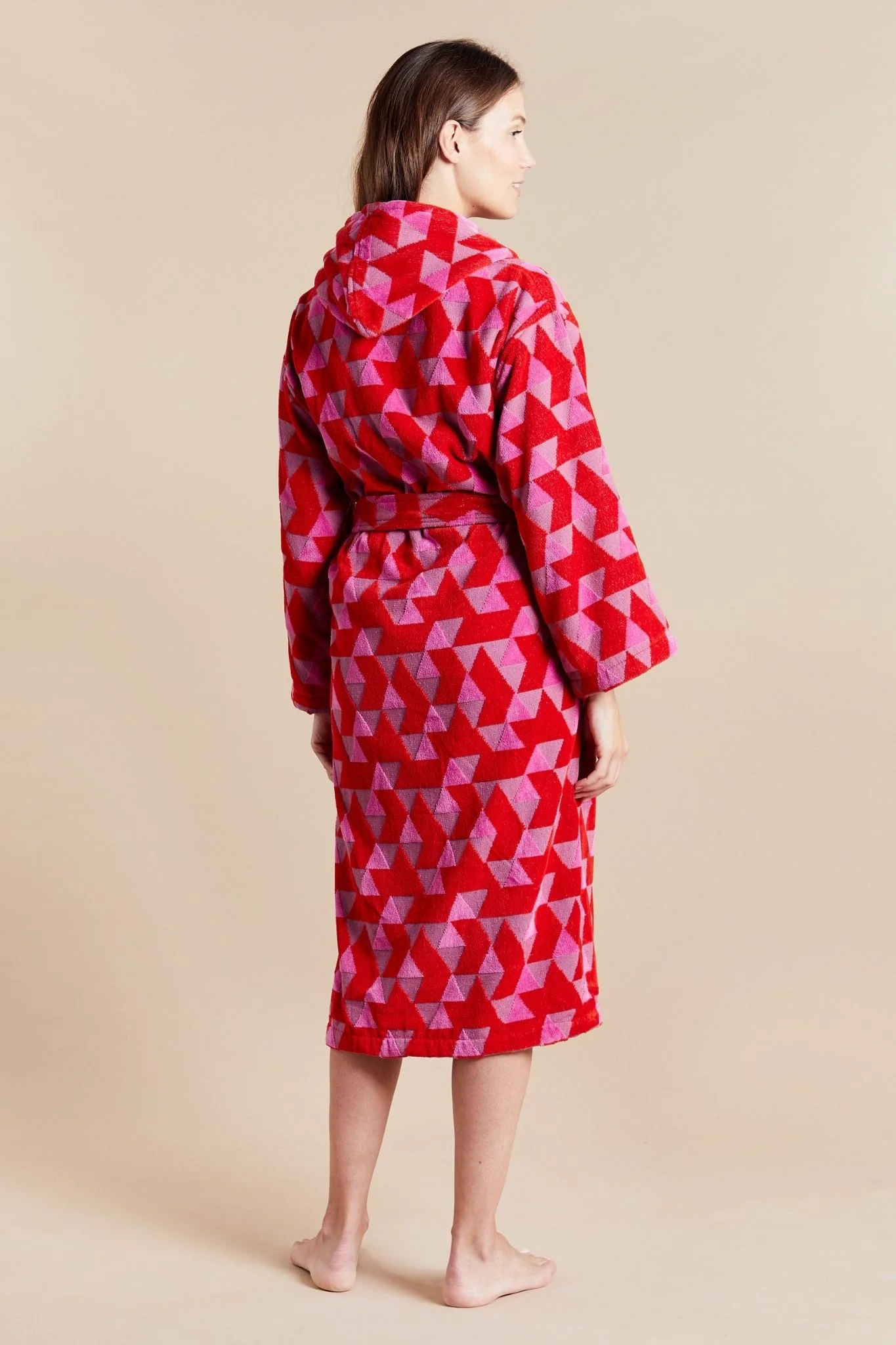 Women's Hooded Robe - Pink Diamond - Image 5